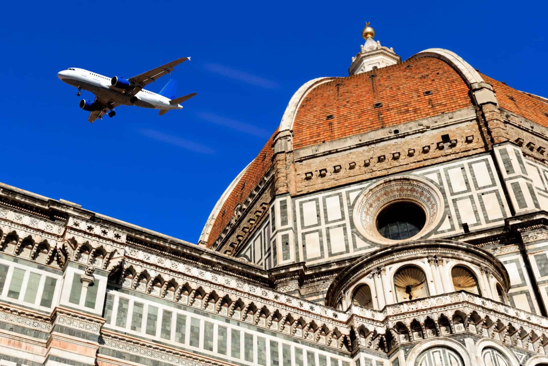 se rendre a florence en avion