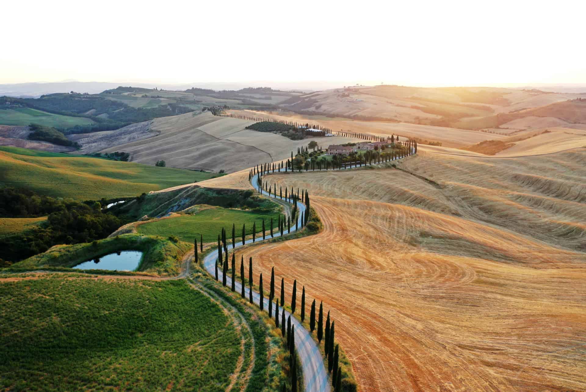 vue aerienne paysage toscane vue aerienne paysage toscane