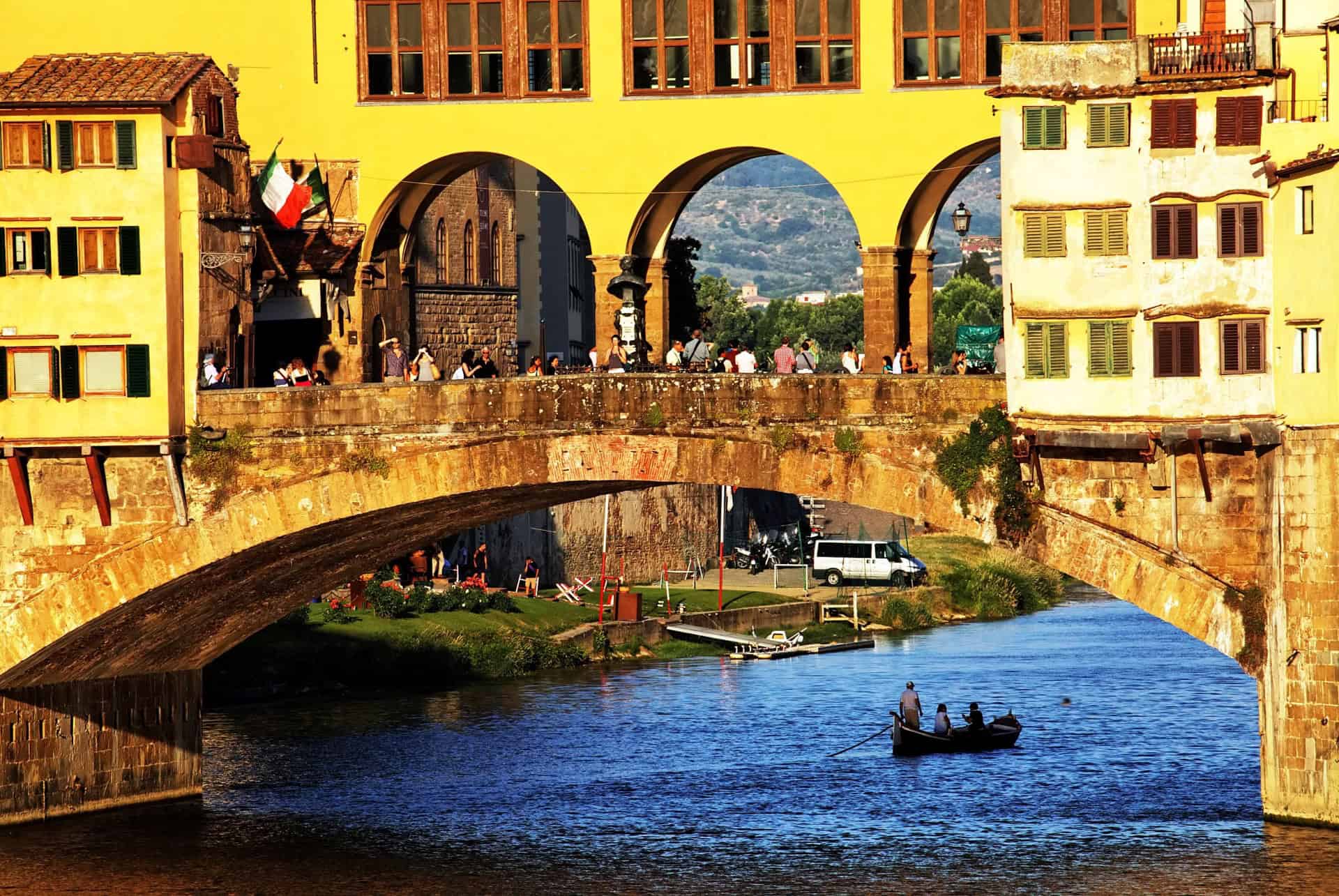 coucher de soleil ponte vecchio