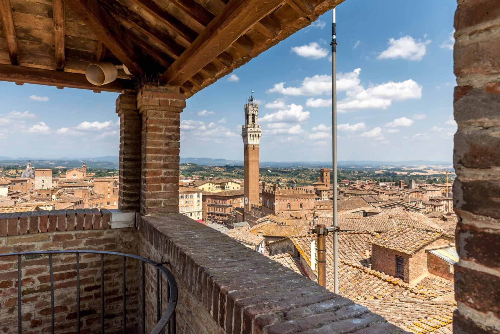vue depuis la torre del mangia vue depuis la torre del mangia