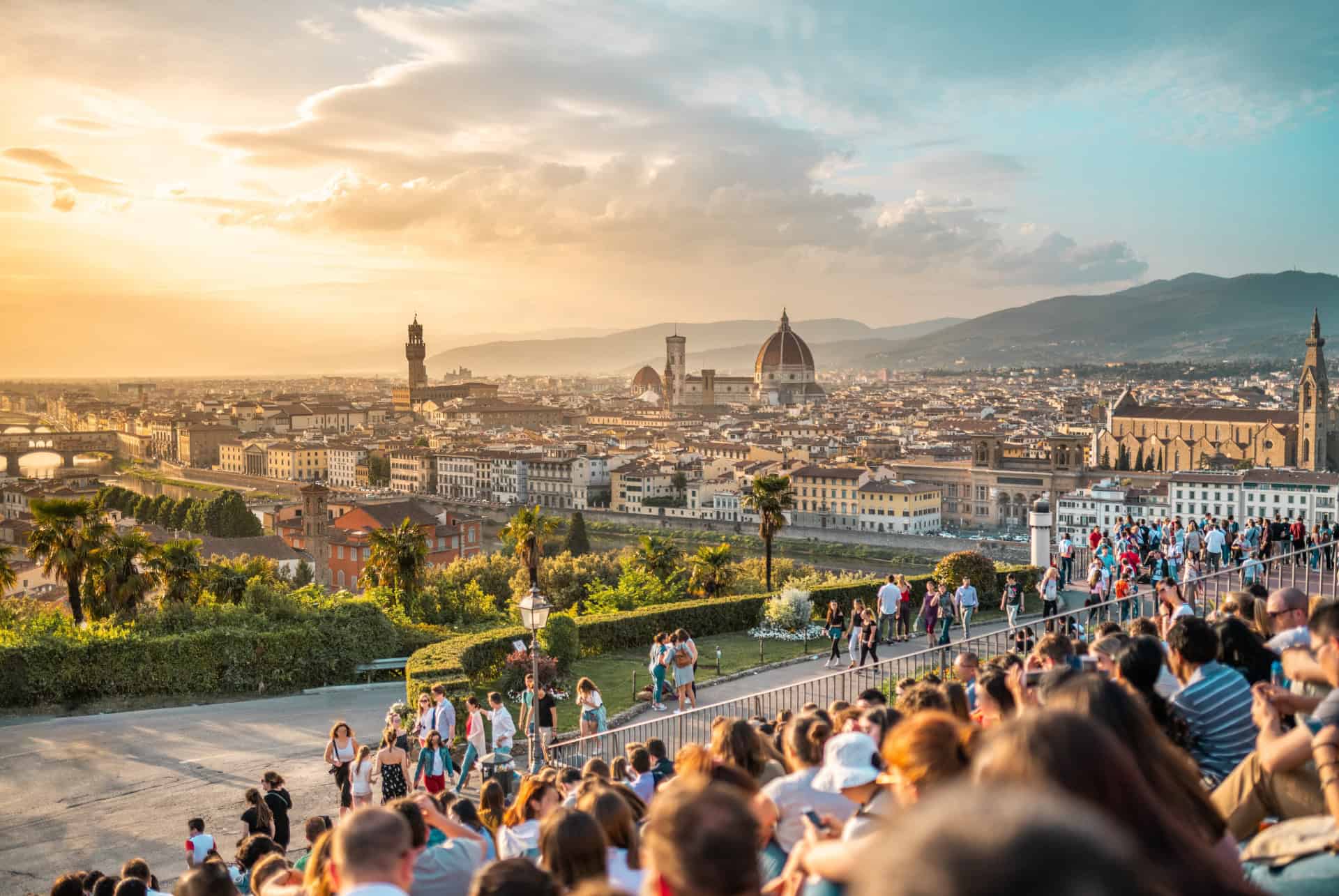 coucher de soleil a florence