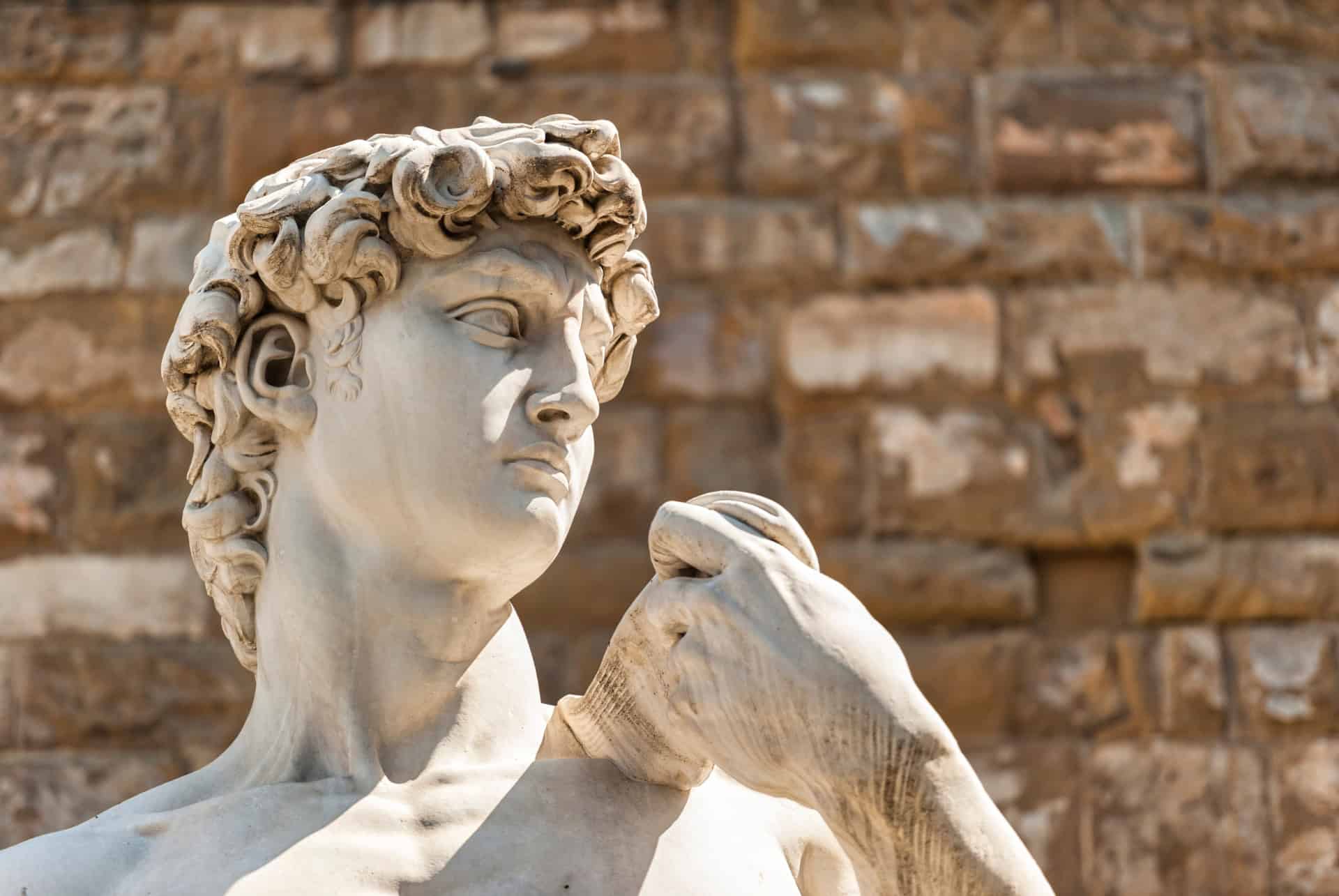statue david piazza della signoria a florence
